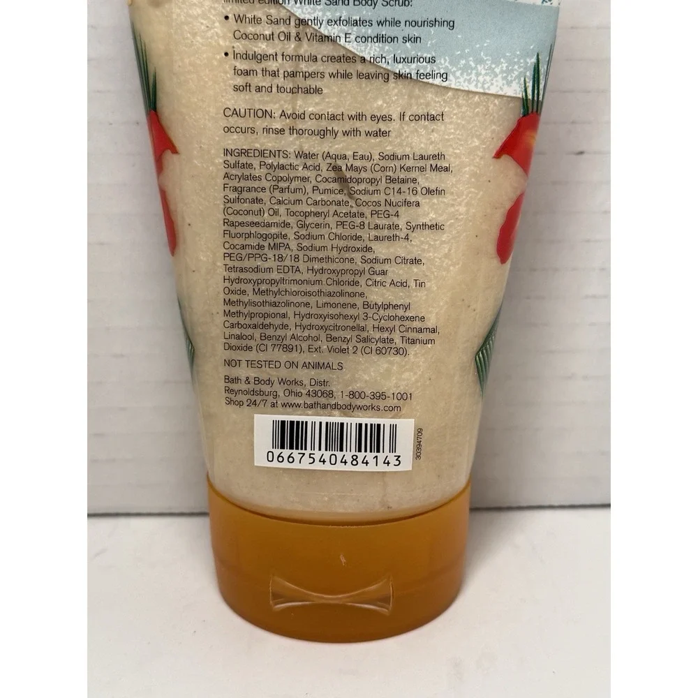 New Bath & Body Works Tiki Mango Mai Tai White Sand Body Scrub RARE 8 Oz